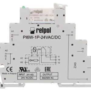 Przekaźnik interfejsowy 1P 6A 24V AC/DC PIR6W-1P-24VAC/DC 856065 - obrazek 1