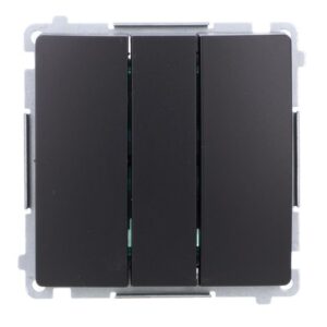 Simon Basic Łącznik potrójny (moduł) 10AX, 250V, szybkozłącza, czarny BMW31.01/49 - obrazek 1