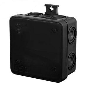 Puszka hermetyczna n/t E7 75x75x39mm pusta IP55 bezhalogenowa czarna 0296-02 - obrazek 1
