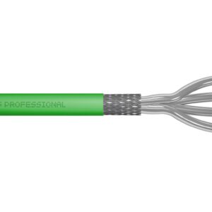 Kabel teleinformatyczny S/FTP kat.8.2 4x2xAWG22 LSOH drut zielony Dca DK-1843-VH-5 /500m/ - obrazek 1