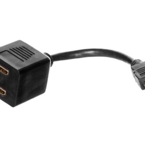 Kabel rozgałęźniacz HDMI Highspeed 1.3 pasywny Typ HDMI A/2xHDMI A, M/Ż czarny 0,2m AK-330400-002-S - obrazek 1