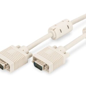 Kabel połączeniowy VGA Typ DSUB15/DSUB15, M/M beżowy 10m AK-310103-100-E - obrazek 1