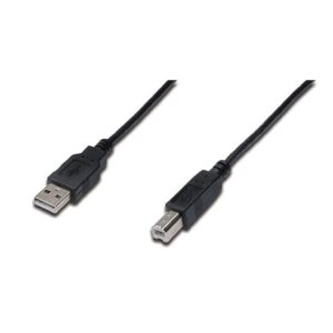 Kabel połączeniowy USB 2.0 Typ USB A/USB B, M/M czarny 1,8m AK-300102-018-S - obrazek 1
