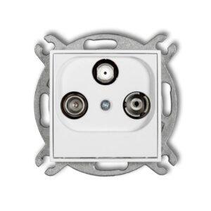 MINI Mechanizm gniazda abonenckiego RTV-SAT końcowego 1,5dB biały mat 25MGS - obrazek 1