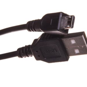 Kabel połączeniowy microUSB 2.0 Typ USB A/microUSB B, M/M czarny 1,8m AK-300127-018-S - obrazek 1