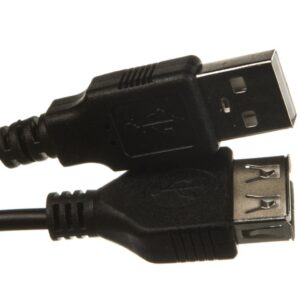 Kabel przedłużający USB 2.0 Typ USB A/USB A, M/Ż czarny 1,8m AK-300200-018-S - obrazek 1