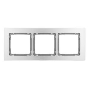 DECO Ramka uniwersalna potrójna - aluminium szczotkowane (ramka: srebrna spód: grafitowy) 7-11-DRA-3 - obrazek 1