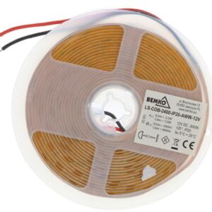 TAŚMA LED PREMIUM 12V DC COB 2400LED/5M 12W/1m IP20 3LATA GW. BIAŁA CIEPŁA D87-LS-COB-2400-IP20-AWW-12V - obrazek 1