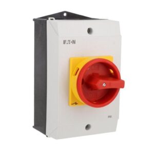 Rozłącznik 40A 3P w obudowie IP65 czerwono-żółta rączka z blokadą P1-40/I2/SVB 199909 - obrazek 1