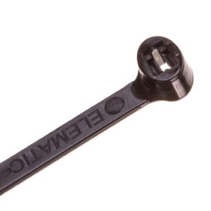 Opaska kablowa 290x4,5 czarna UV 2-LOCK zęby stalowe BMTN3048 /100szt./ - obrazek 1