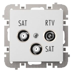 SANTRA gniazdo R-TV-2xSAT końcowe bez ramki podtynkowe biały 4160-10 - obrazek 1
