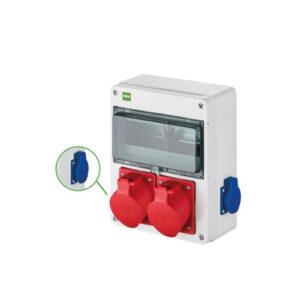 Rozdzielnica budowlana RS-10 10-mod. 2x2P+Z, 2x32A/5P, IP54 bez zabezpieczeń 6227-00 - obrazek 1
