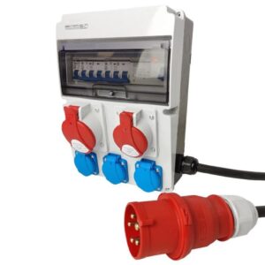 Rozdzielnica budowlana JUN-S/FI 1x 32A 1x 16A 3x230V z kablem IP44 DOKTORVOLT 0287 - obrazek 1