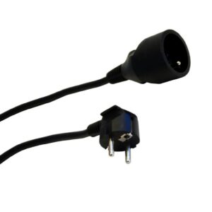 Przedłużacz 1-gniazdowy, 5m czarny 3x1,0mm OWY 28219 - obrazek 1