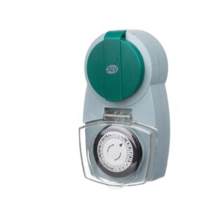 Programator czasowy mechaniczny IP44 24h /30-minutowy, zielony 67276 - obrazek 1