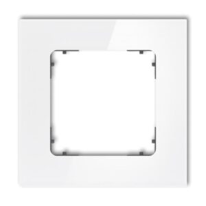 ICON Ramka uniwersalna pojedyncza kwadratowa - efekt szkła (ramka: biała spód: grafitowy mat) 0-28-IRSK-1 - obrazek 1