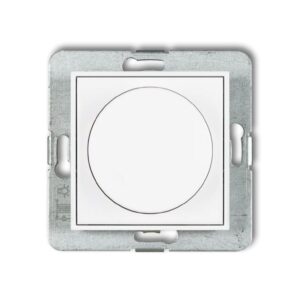 ICON Mechanizm elektronicznego regulatora oświetlenia przyciskowo-obrotowego do lamp LED biały mat 25IRO-2 - obrazek 1