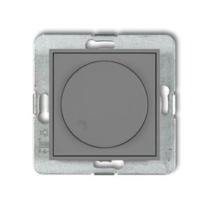 ICON Mechanizm elektronicznego regulatora oświetlenia przyciskowo-obrotowego do lamp LED szary mat 27IRO-2 - obrazek 1