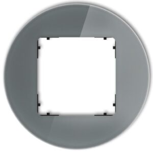 ICON Ramka uniwersalna pojedyncza okrągła - efekt szkła (ramka: grafitowa spód: czarny) 28-12-IRSO-1 - obrazek 1