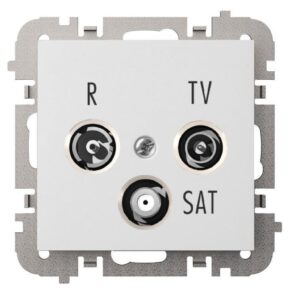 SANTRA Gniazdo antenowe R-TV-SAT końcowe bez ramki podtynkowe biały 4153-10 - obrazek 1