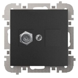 SANTRA gniazdo 1xTV typ FF bez ramki podtynkowe czarny 4186-19 - obrazek 1