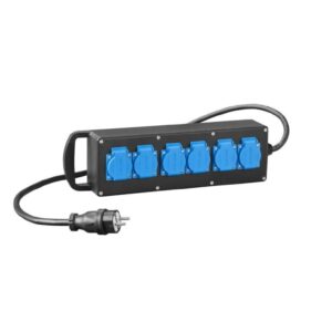 Rozgałęziacz przemysłowy RS-P gumowany 6x2P+Z z 2m przewod.OnPd 3x2,5 i wtyczką 16A 250V 7000-10 - obrazek 1