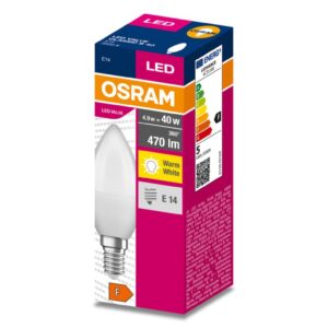 Żarówka LED VALUE CLASSIC B 40 E14 4,9W 470lm 3000K 830 FR non-dim 4058075628038 - obrazek 1