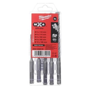 Zestaw wierteł SDS Plus Mx4 5,6/110mm oraz 6,8,10/165 mm (5szt) 4932352833 - obrazek 1