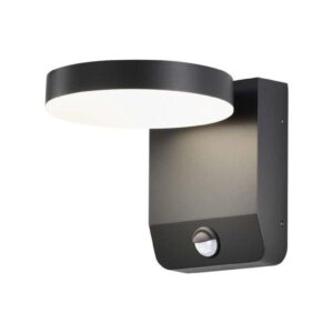 Oprawa elewacyjna LED 17W 2520lm 4000K czujnik regulowana Czarna okrągła 2957 - obrazek 1
