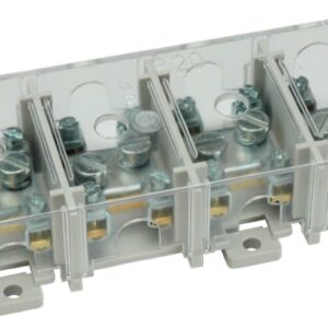 Odgałęźnik instalacyjny 4-torowy (1x25mm/4x6mm) LZ4*25/6P mocowanie do podłoża i TS 35, z pokrywą, szary 84171002 - obrazek 1