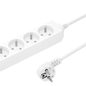 Przedłużacz 4-gniazda z/u 10A 3m /OMY 3x1/ biały PS-470 T-105680 - obrazek 1