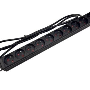 Listwa zasilająca rack 19 cali PDU gniazdo 10 x CEE 7/5 wtyk CEE 7/7 - obrazek 1