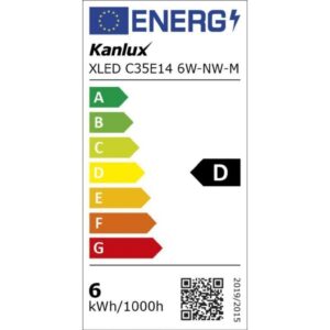 Żarówka LED E14 XLED C35E14 6W-NW-M 810lm 4000K barwa neutralna 29623 - obrazek 1