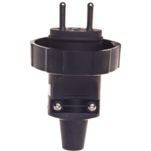 Wtyczka gumowa 10/16A 250V 2P+Z IP65 czarna P0037 - obrazek 1
