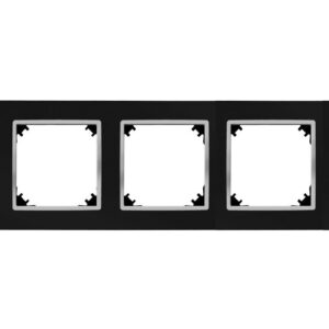 VESTRA ramka pięciokrotna IP20 czarny/chrom 3875-46 - obrazek 1