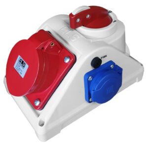 Rozdzielnica skrzynka budowlana z wyłącznikiem 0-1 COMBO 32/5 1x230V IP44 / E96062541C - obrazek 1