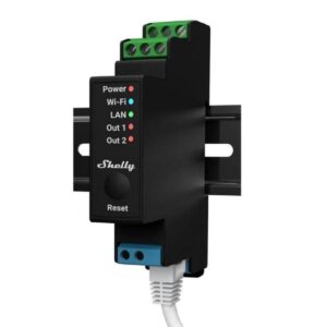 Shelly dwukanałowy inteligentny przekaźnik WiFi/LAN/BL z pomiarem mocy 3800235268032 - obrazek 1