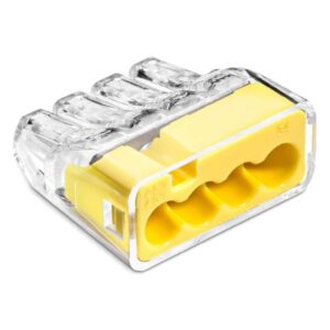 IDEALNA Szybkozłączka SCP4 wtykowa do drutów i wielodrutów 4-torowa 4mm 32A 450V 88000004S /100szt./ - obrazek 1