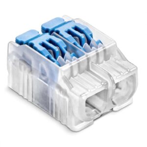 IDEALNA Szybkozłączka SCL2 z dźwignią do linek i drutów 2-torowa 4mm 32A 450V 88000303S /40szt./ - obrazek 1
