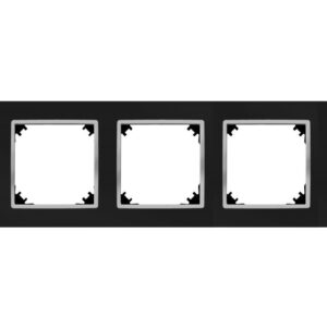 SANTRA ramka pięciokrotna IP20 czarny/chrom 4175-46 - obrazek 1