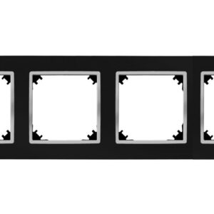VESTRA ramka czterokrotna czarny/chrom 3874-46 - obrazek 1