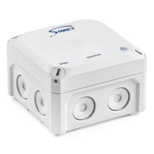 Puszka naścienna 85x85x54mm IP66 z membranami szara SNFK08 83168002 - obrazek 1