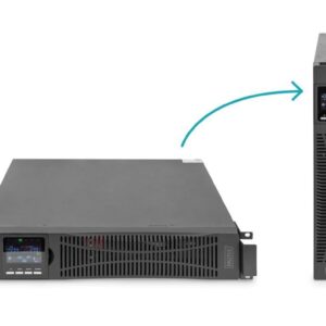 DIGITUS Zasilacz awaryjny UPS Online Rack 19 LCD, 3000VA/3000W, 6x12V/9Ah, 8xC13, 1xC19, USB, RS232, RJ45 DN-170096 - obrazek 1