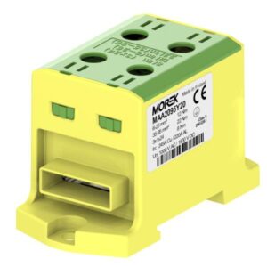 Złączka OTL95-2B żółto-zielony 2xAl/Cu 6-95mm2 3x1x24 1000V AC/1500V DC Zacisk uniwersalny z wejściem na szynę elastyczną MAA209 - obrazek 1