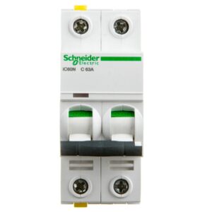 Wyłącznik nadprądowy 2P C 63A 6kA AC iC60N-C63-2 A9F04263 - obrazek 1