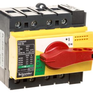 Rozłącznik izolacyjny 3P 63A dzwignia żółto-czerwona INS63 28919 - obrazek 1