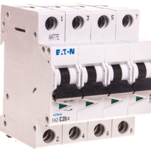 Wyłącznik nadprądowy 4P C 20A 15kA AC FAZ C20/4 279062 - obrazek 1