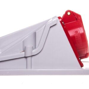 Gniazdo stałe 5P 16A 400V czerwone IP44 90 6H IEC 309 HP GW62482 - obrazek 1