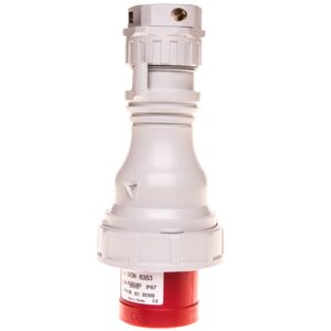 Wtyczka przenośna 5P 63A 400V czerwona IP67 IVGN 6353 - obrazek 1