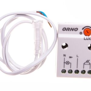 Czujnik zmierzchowy z zewnętrzną sondą 2300W 2-100lx IP65/IP20 biały OR-CR-233 - obrazek 1